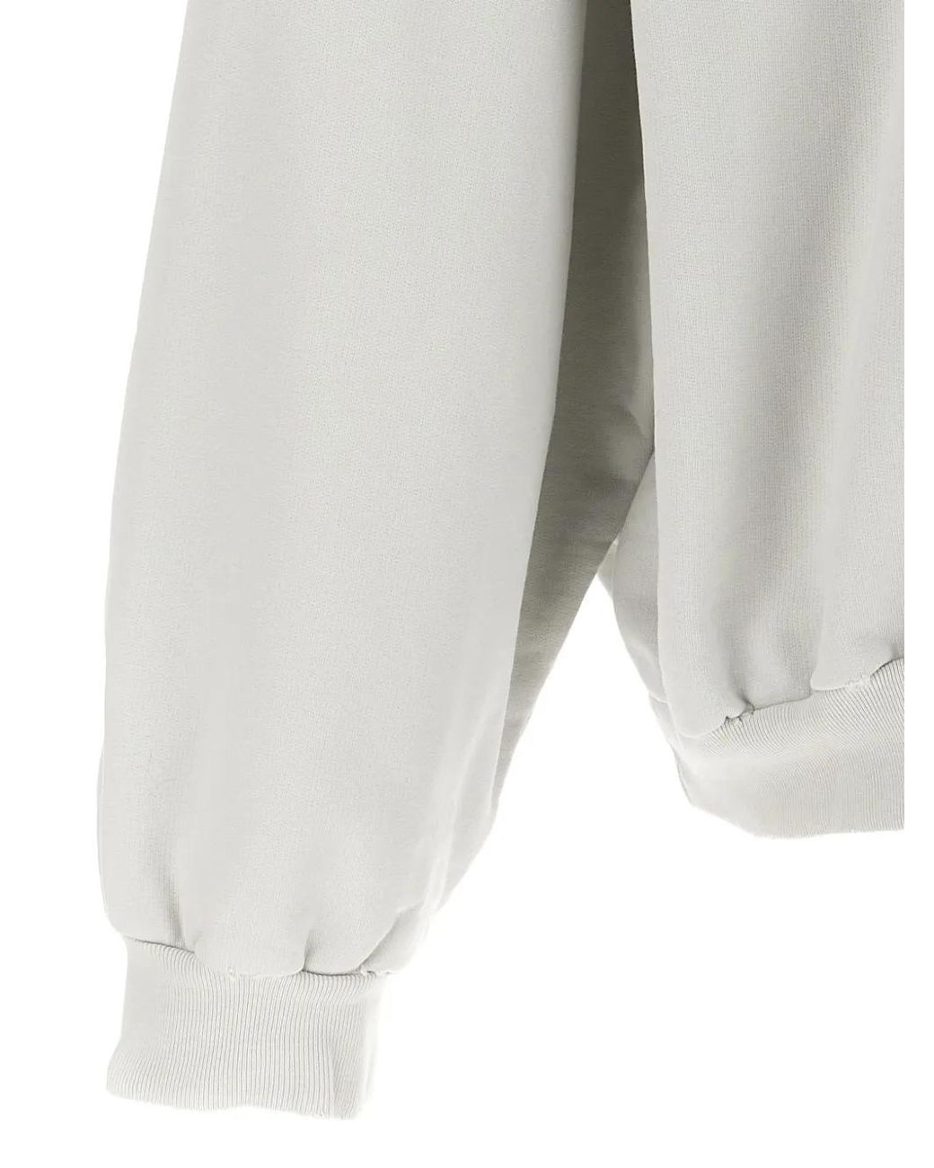 Balenciaga White Logo-Print Hoodie