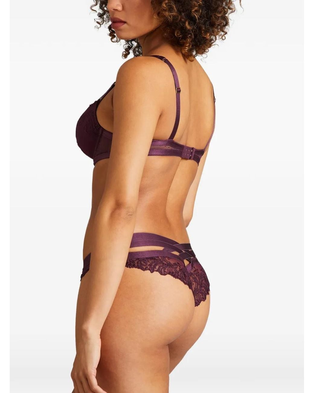 Aubade Purple Femme Passion Embroidered Push-Up Bra