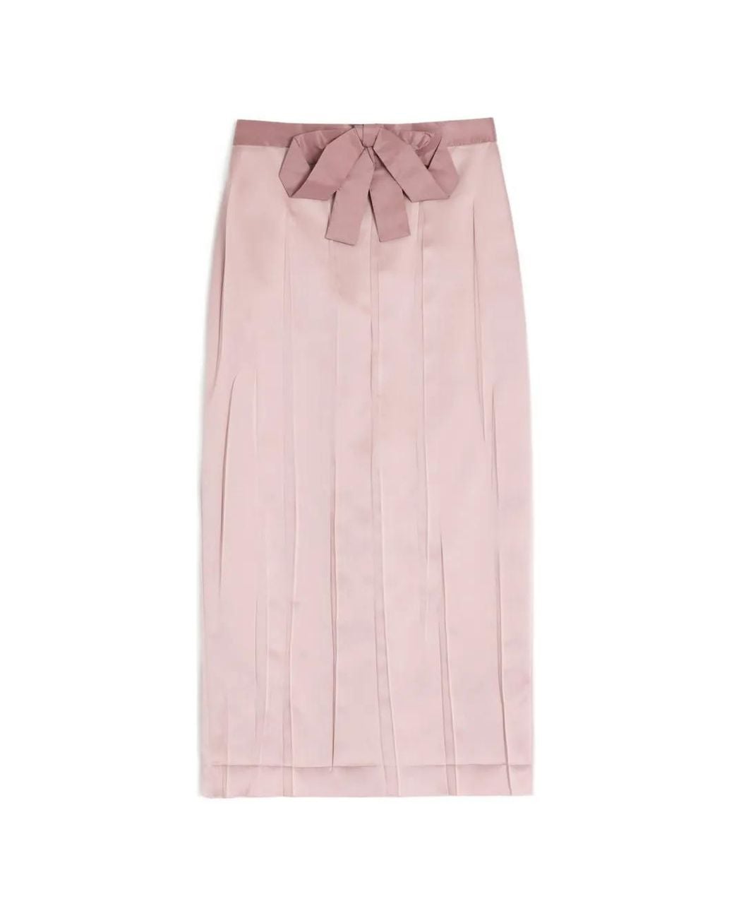 Valentino Garavani Pink Satin Midi Skirt