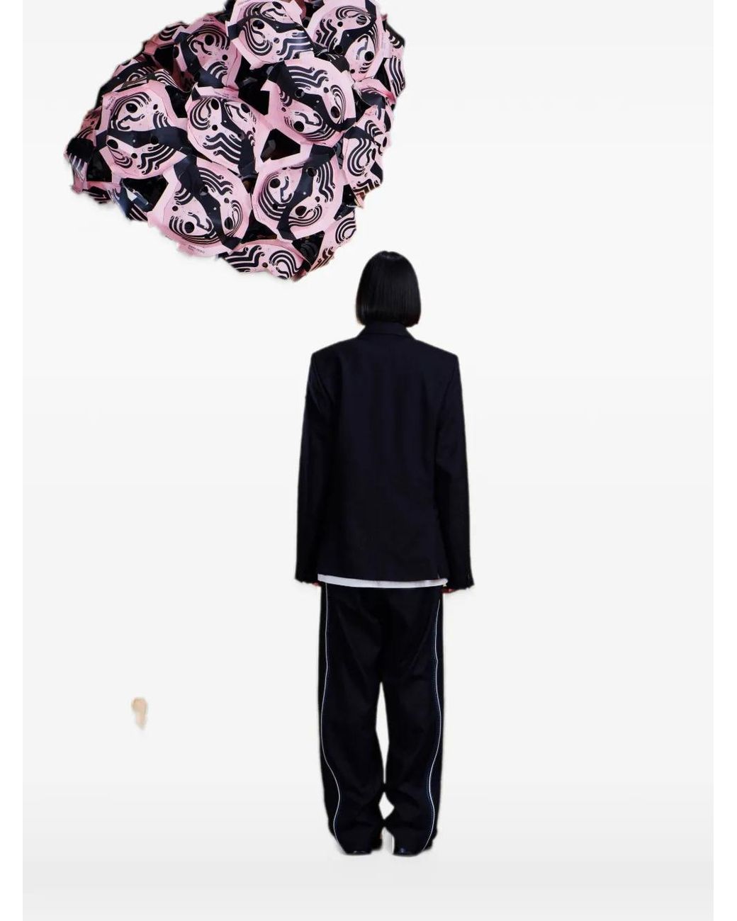 Henrik Vibskov Black Motif Double-Breasted Blazer