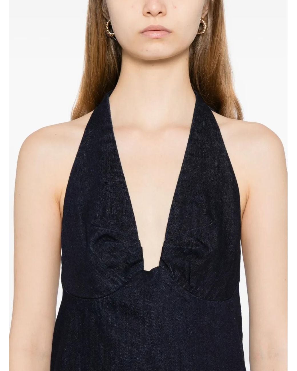 Free People Black Robe Courte Trevi En Jean