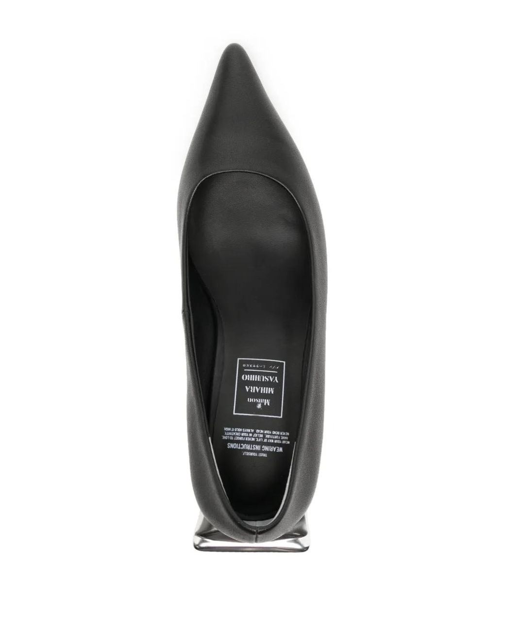 Maison Mihara Yasuhiro Black Toothpaste Heel Pump