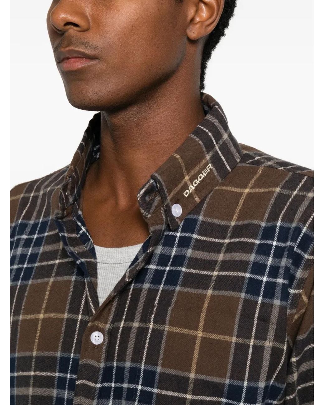 DAGGER Black Veste En Flanelle À Carreaux for men