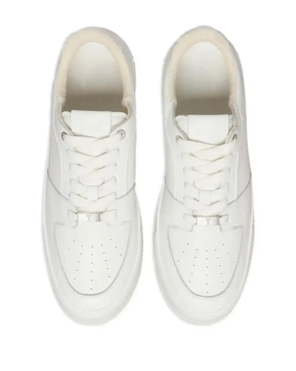 AMI White Arcade Lace-Up Leather Sneakers