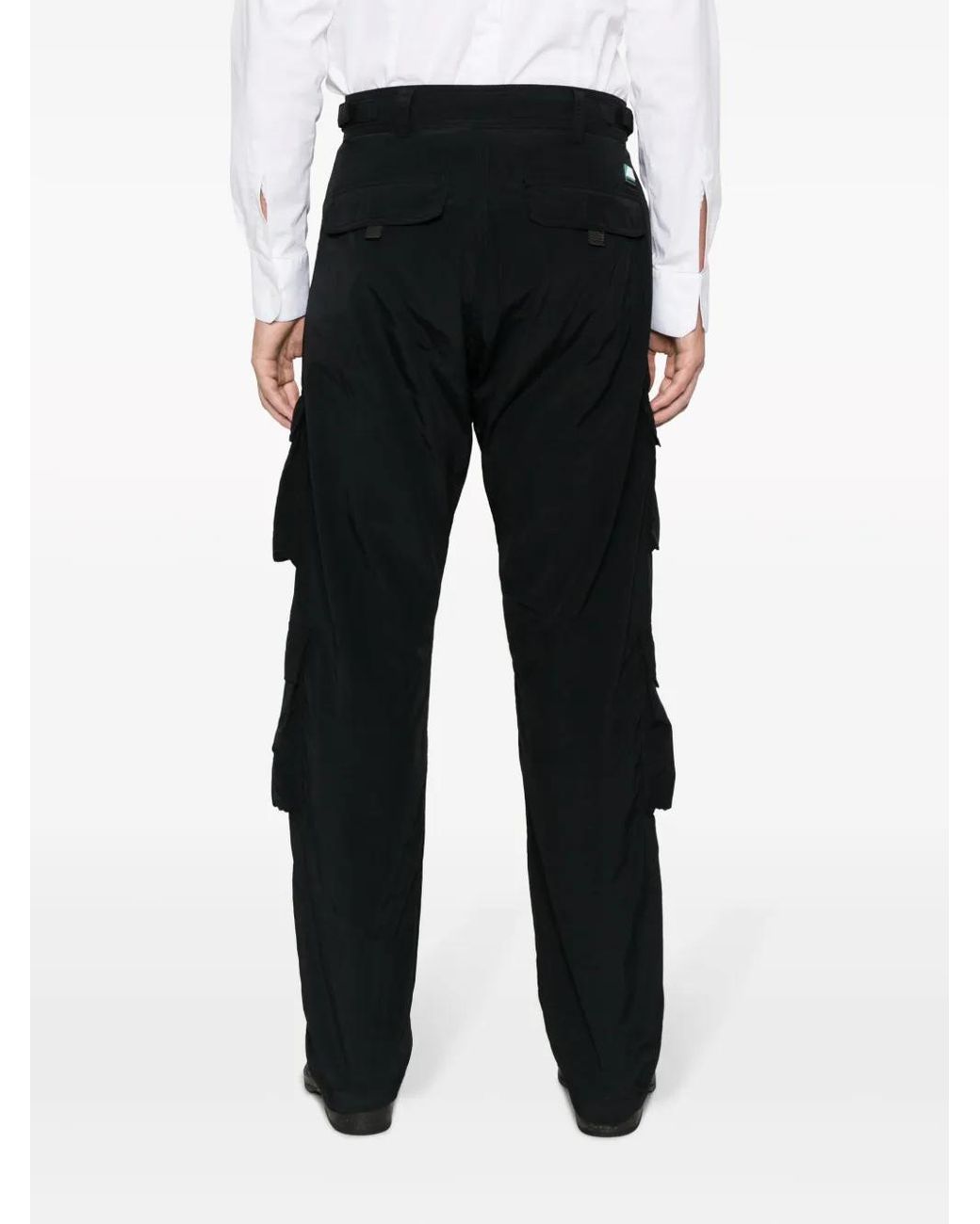 Martine Rose Blue Logo-Patch Cotton Cargo Trousers for men
