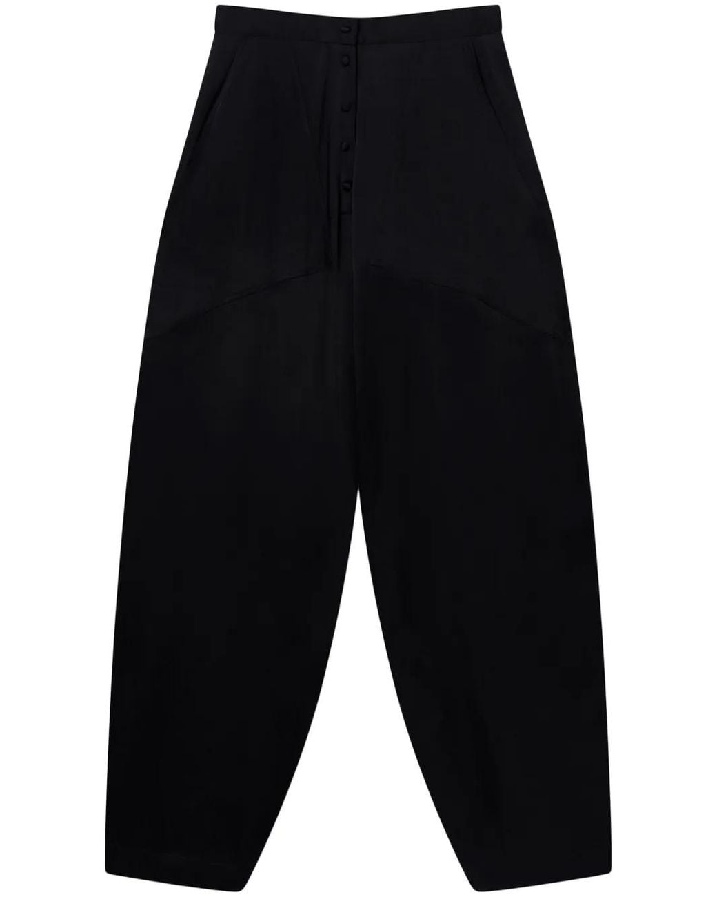 Stella McCartney Blue Panelled Satin Tapered Trousers
