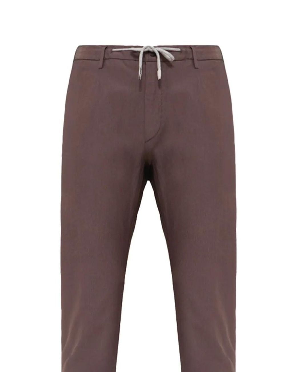 Eleventy Gray Drawstring Cotton Trousers for men
