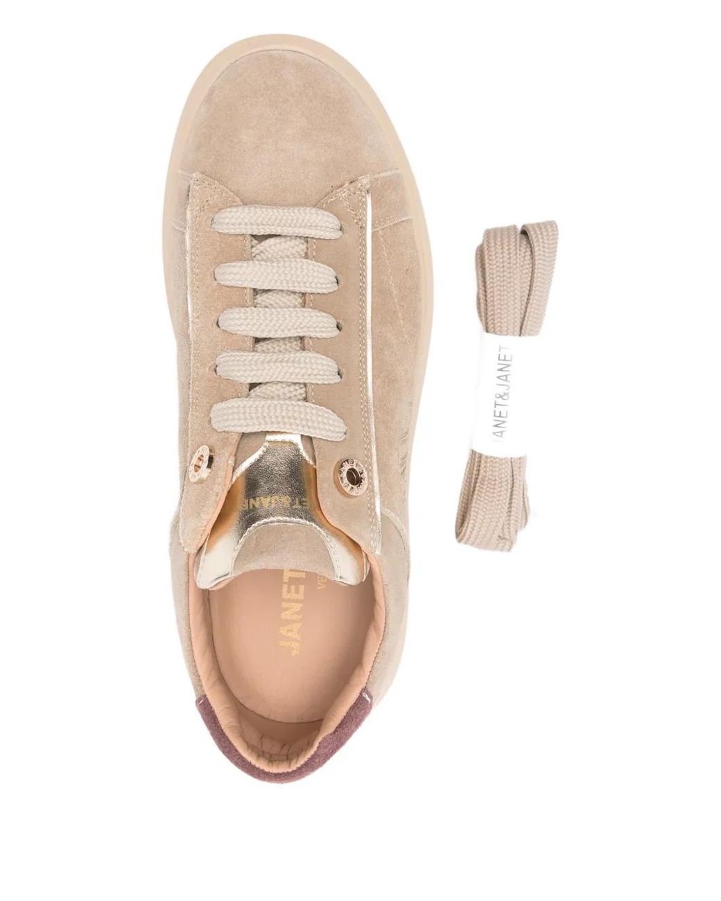 Janet & Janet Natural 50Mm Platform Sneakers