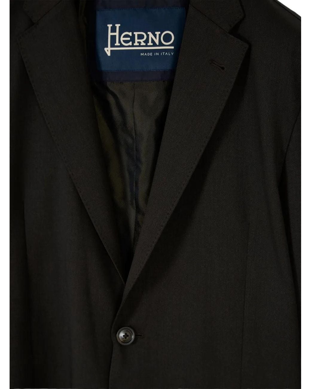 Herno Black Logo-Plaque Blazer for men