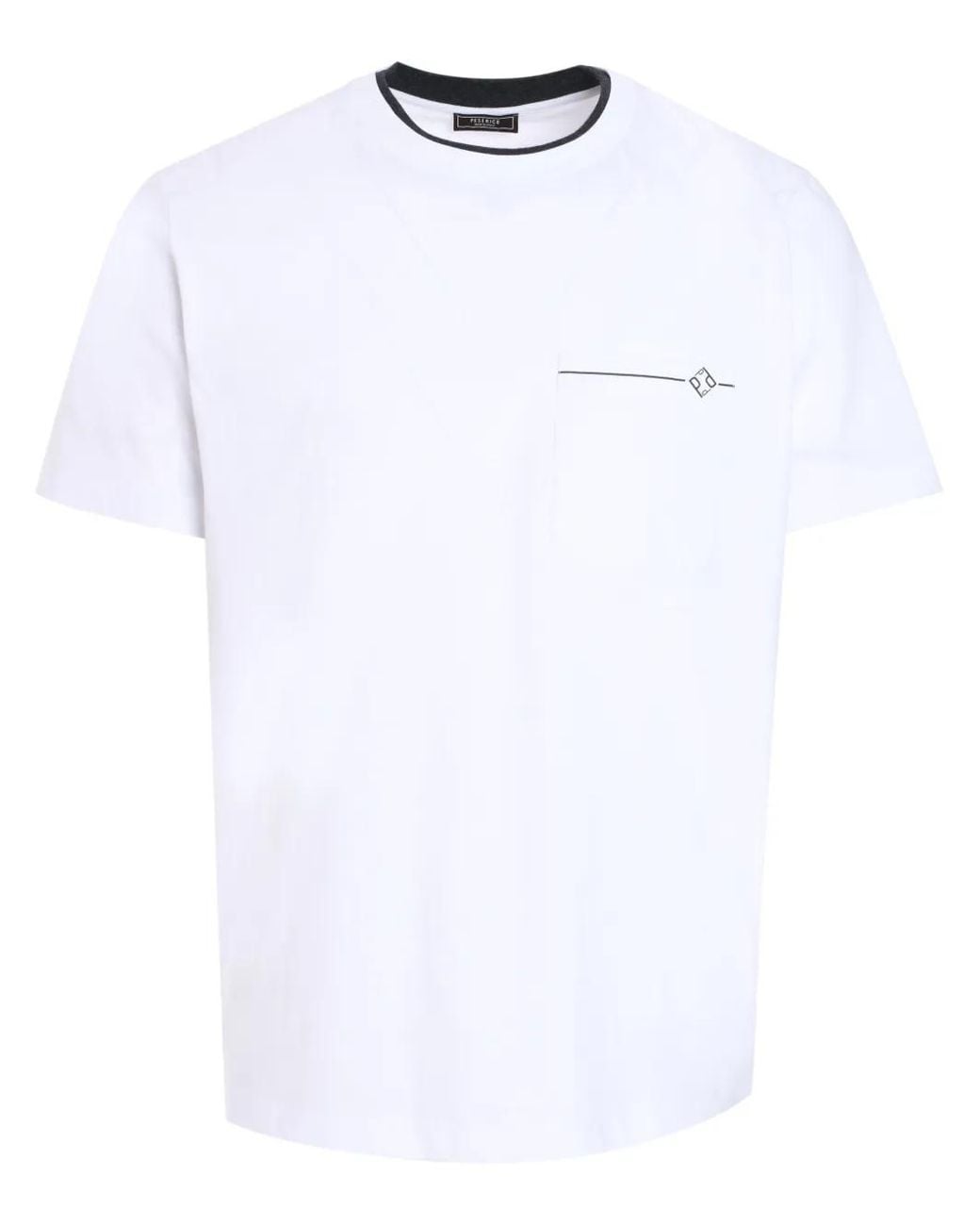 Peserico White Cotton T-Shirt for men