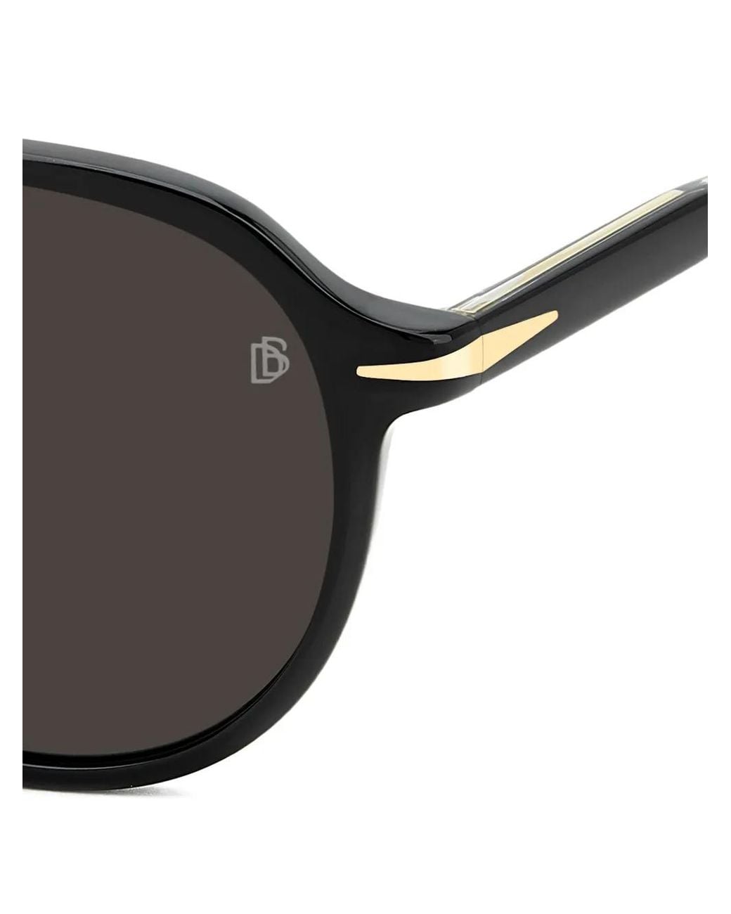 David Beckham Black Pilot-Frame Sunglasses