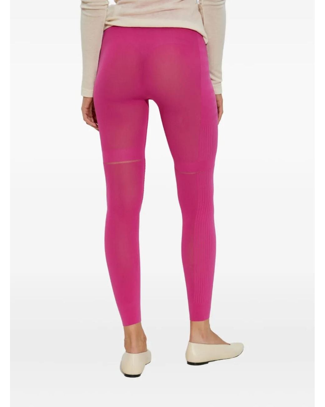 Pleats Please Issey Miyake Pink Panelled Leggings