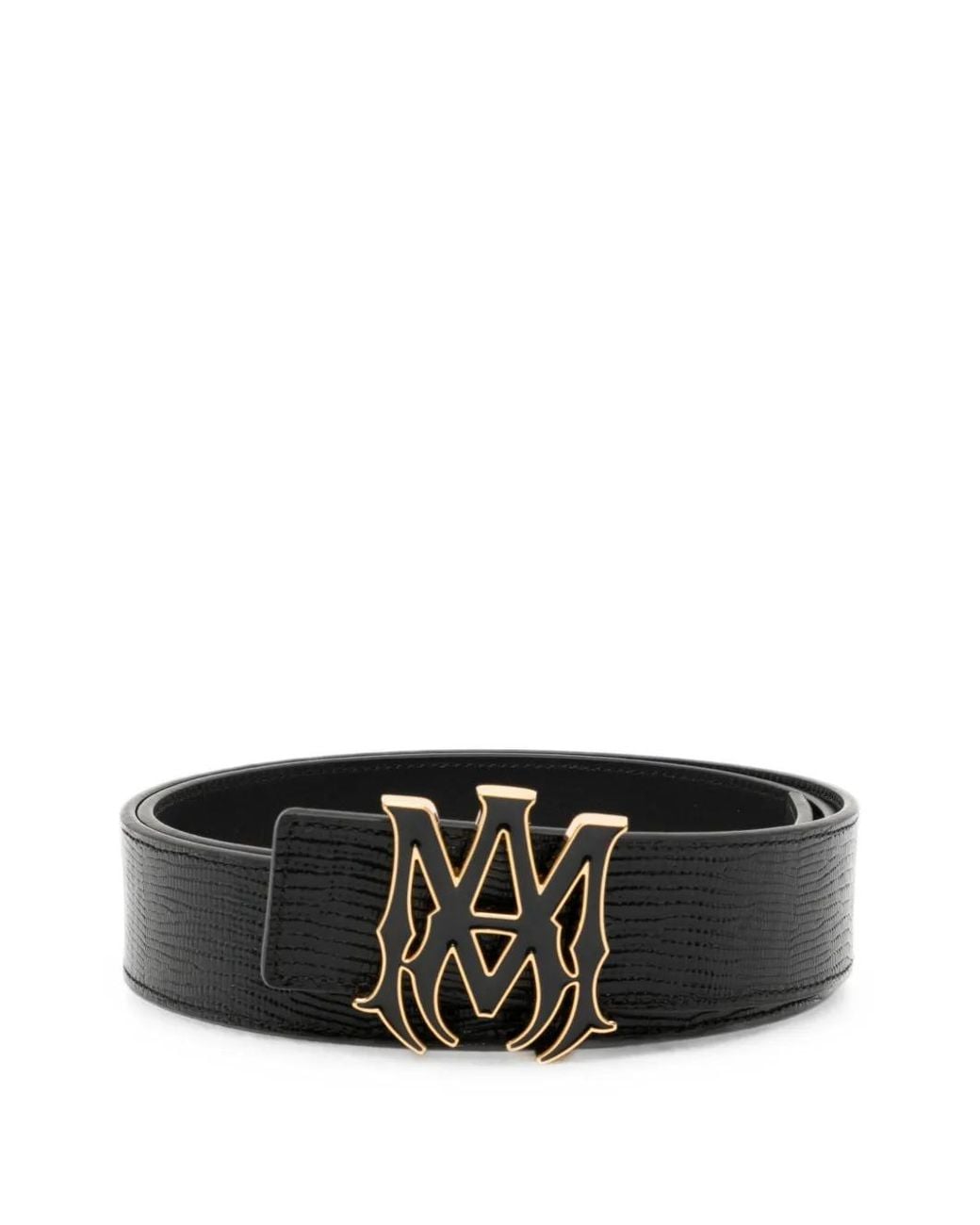 Amiri Black Lizard-Effect Ma Belt for men