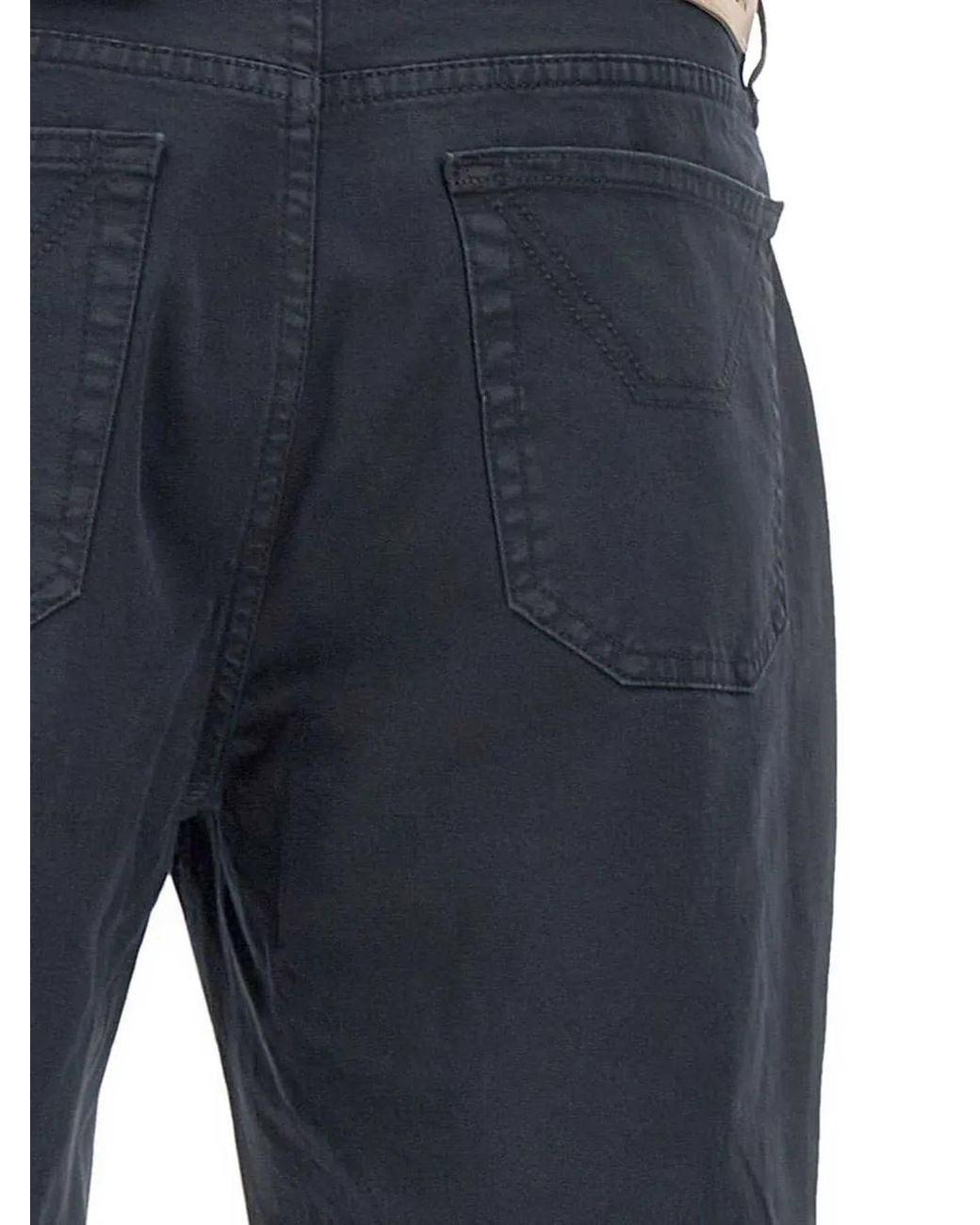 Jeckerson Blue Five-Pocket Logo-Patch Trousers for men