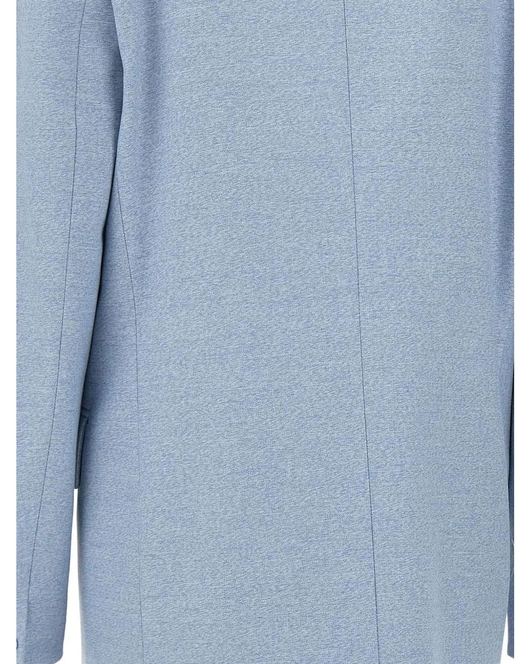 Remain Blue Single-Breasted Blazer