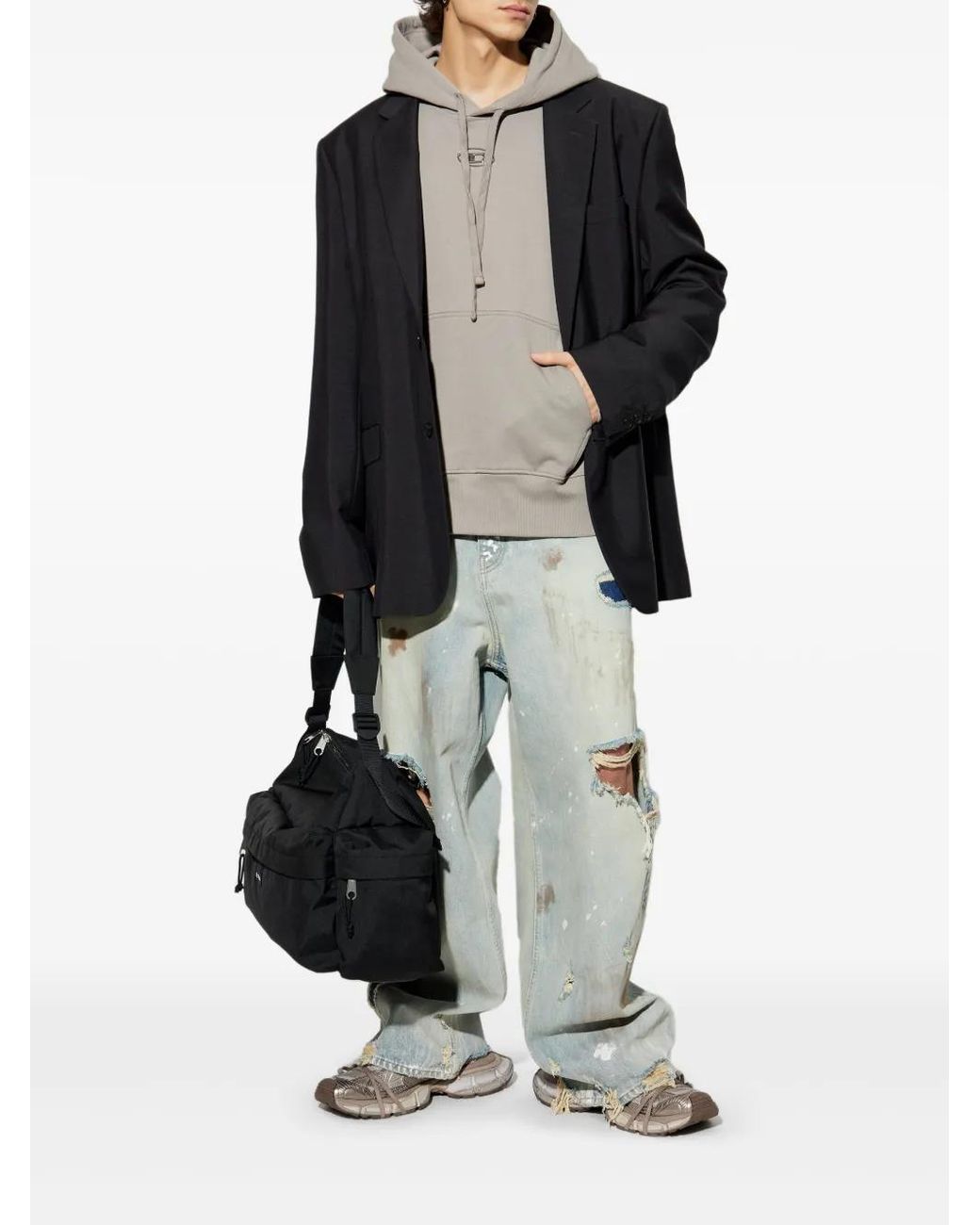 DIESEL Gray Sweaters for men