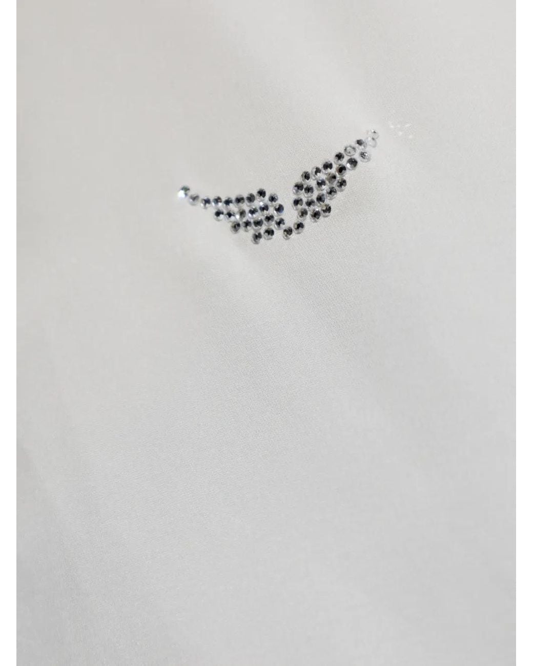 Zadig & Voltaire White Tyrica Crystal-Embellished Shirt