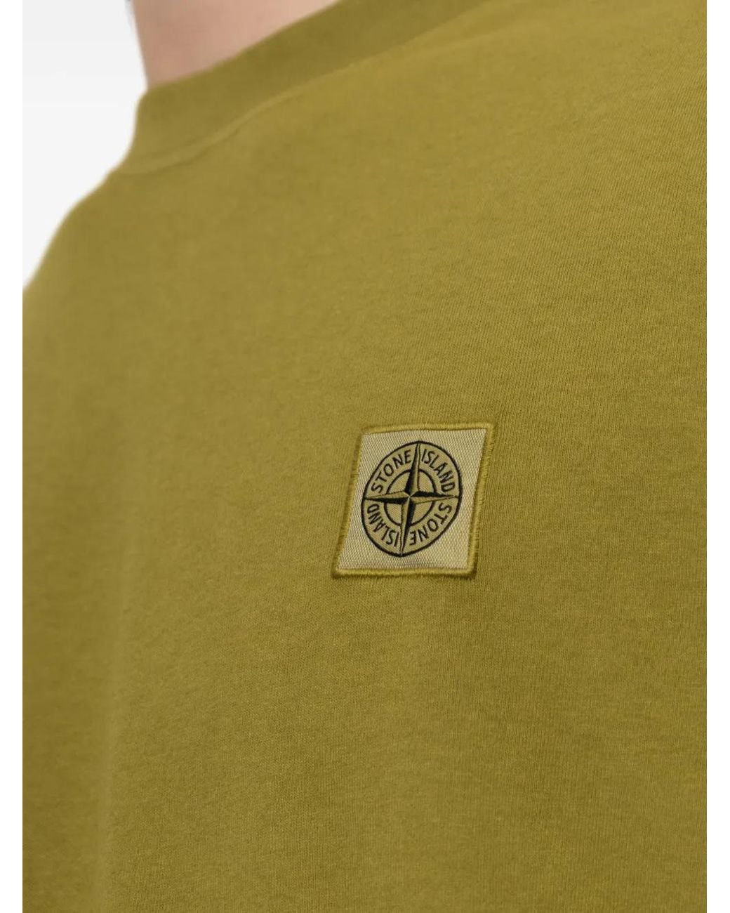 Stone Island Green 2100030 Combed Organic Cotton Jersey T-Shirt for men