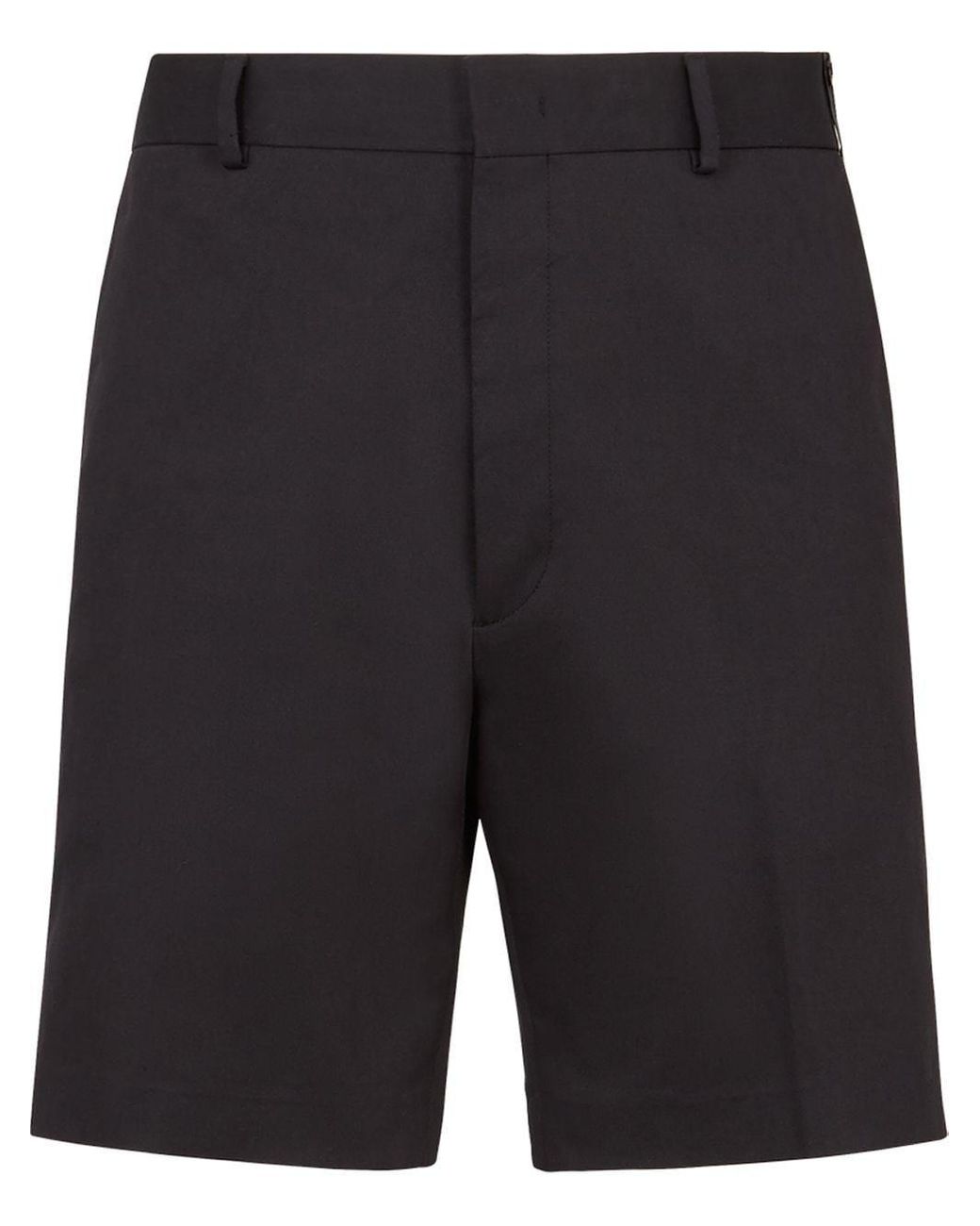 Fendi Logo-patch Bermuda Shorts in Black for Men - Lyst
