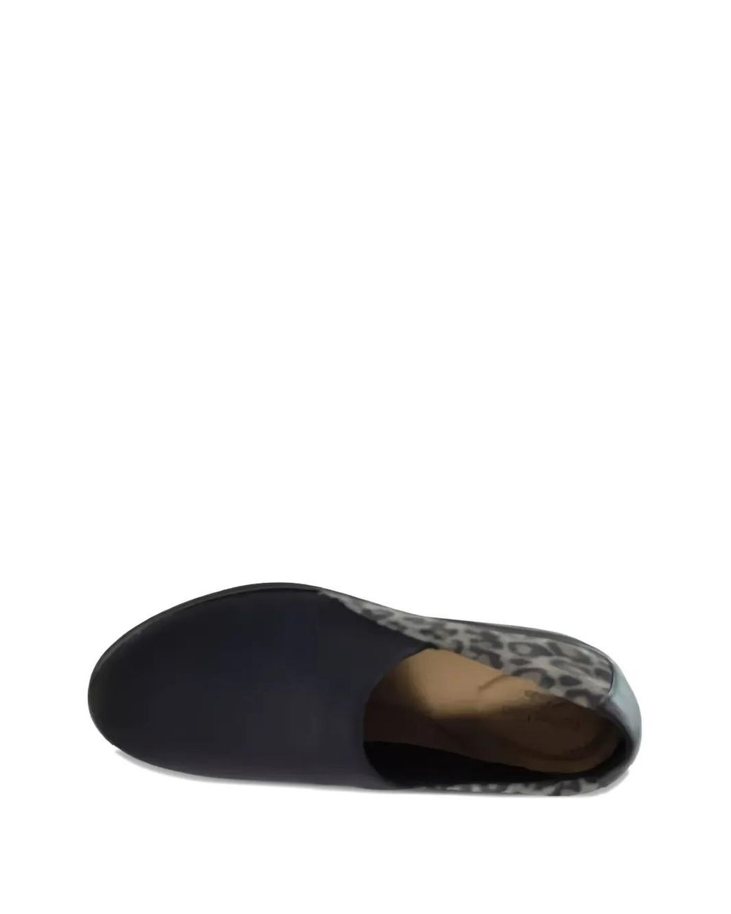 Clarks Black Leopard Print Wedge Sandals