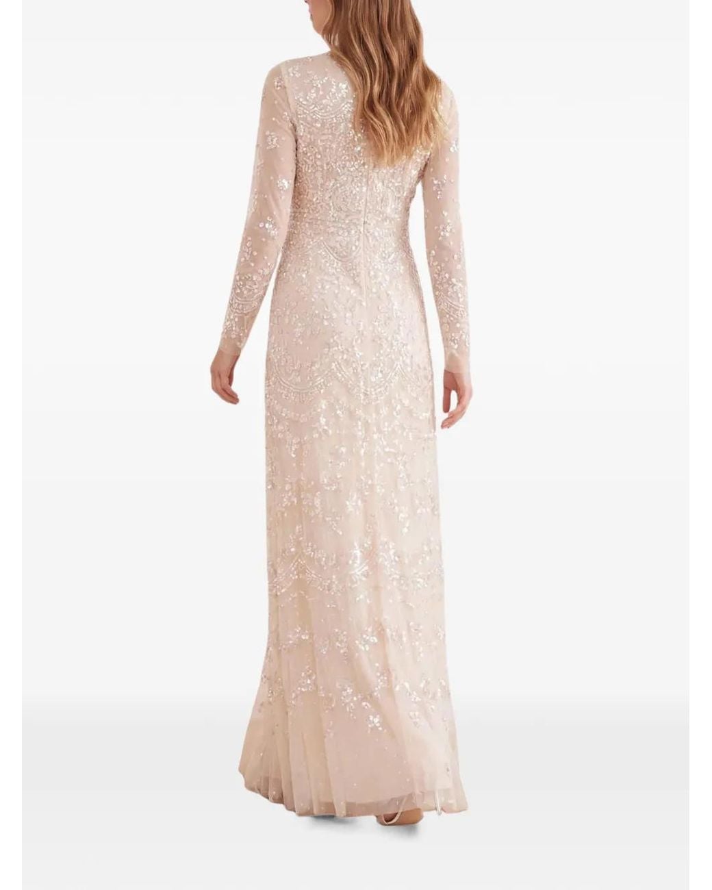 Needle & Thread Freya Sequin-Embellished Maxi Dress in White | Lyst