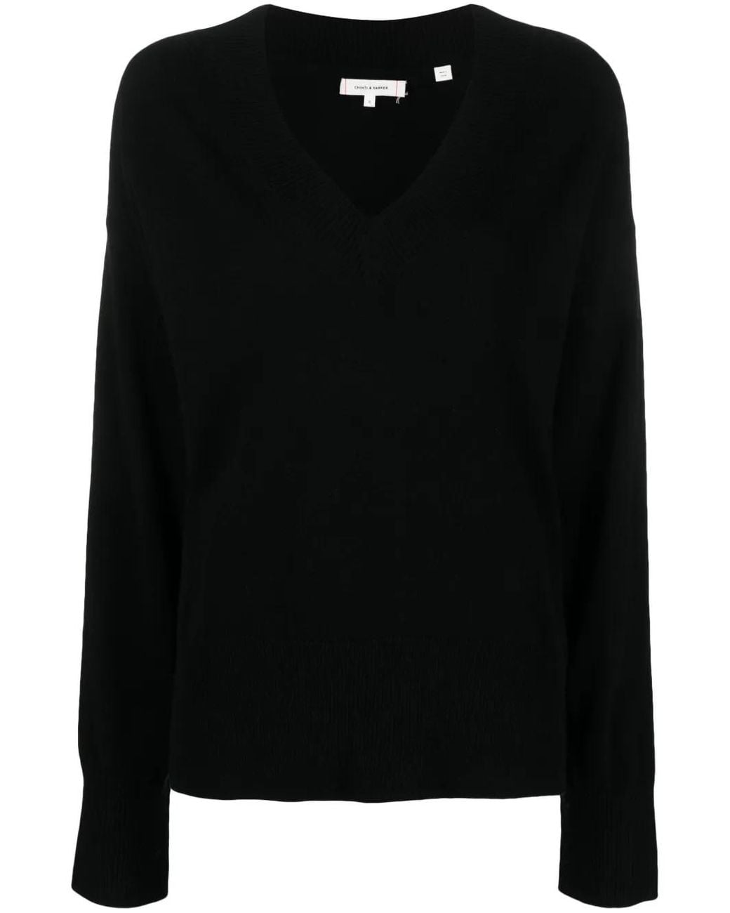 Chinti & Parker Black V-Neck Knitted Jumper