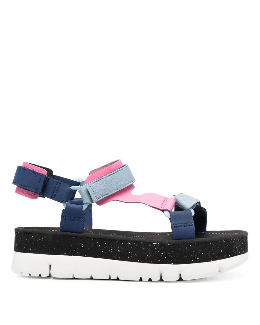 Camper Blue Oruga Platform Sandals