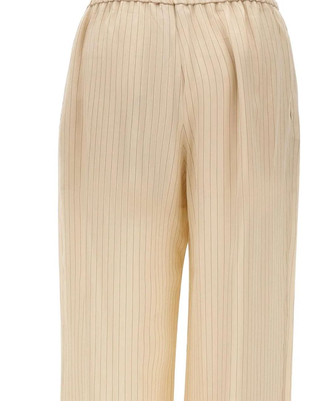 Herskind Natural Pinstripe Elasticated Trousers