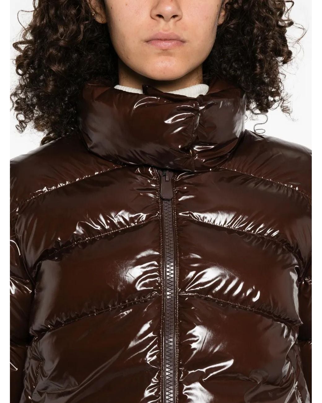 Pinko Brown 'Mirco' Short Down Jacket