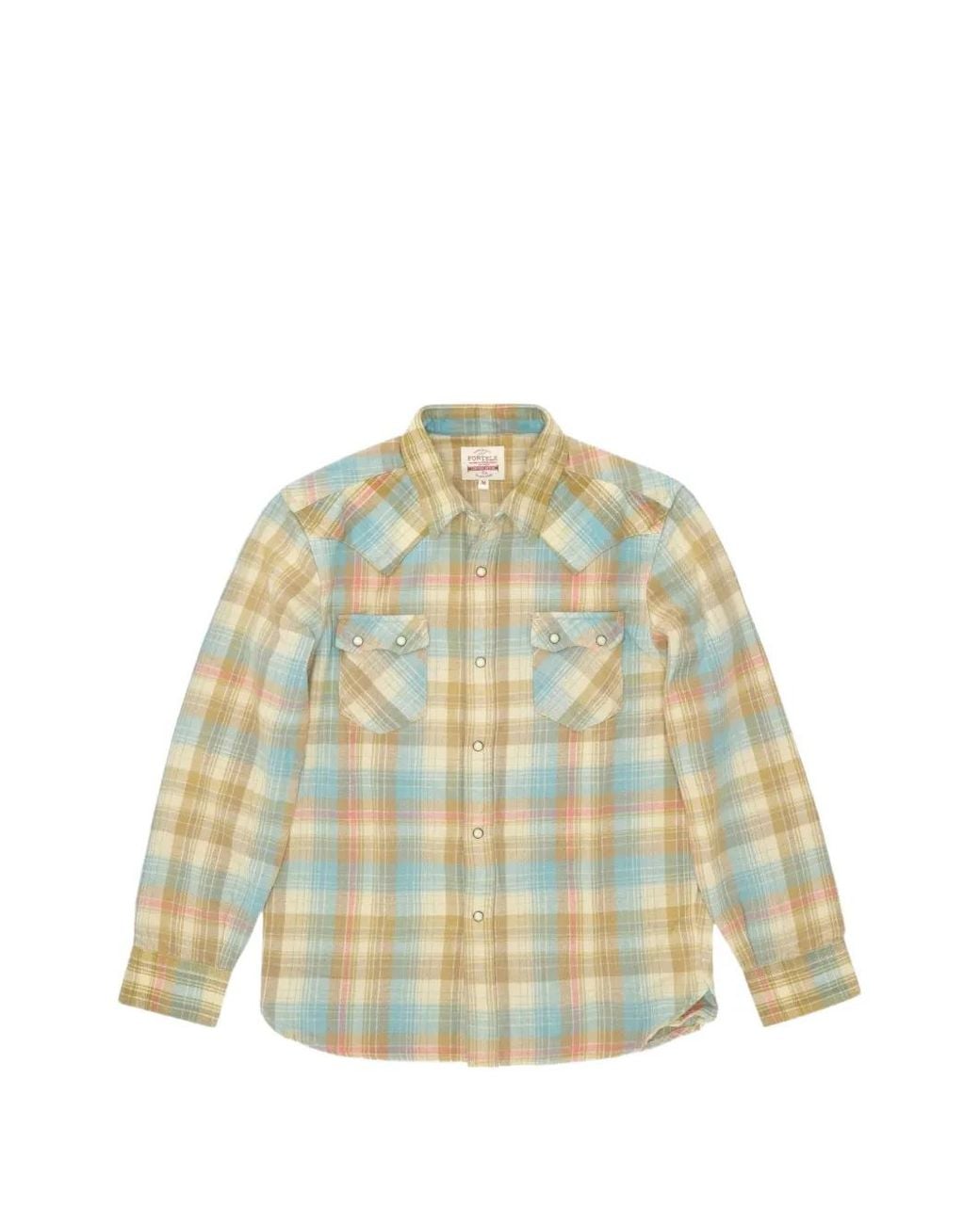 Fortela White Josh Check-Pattern Shirt for men