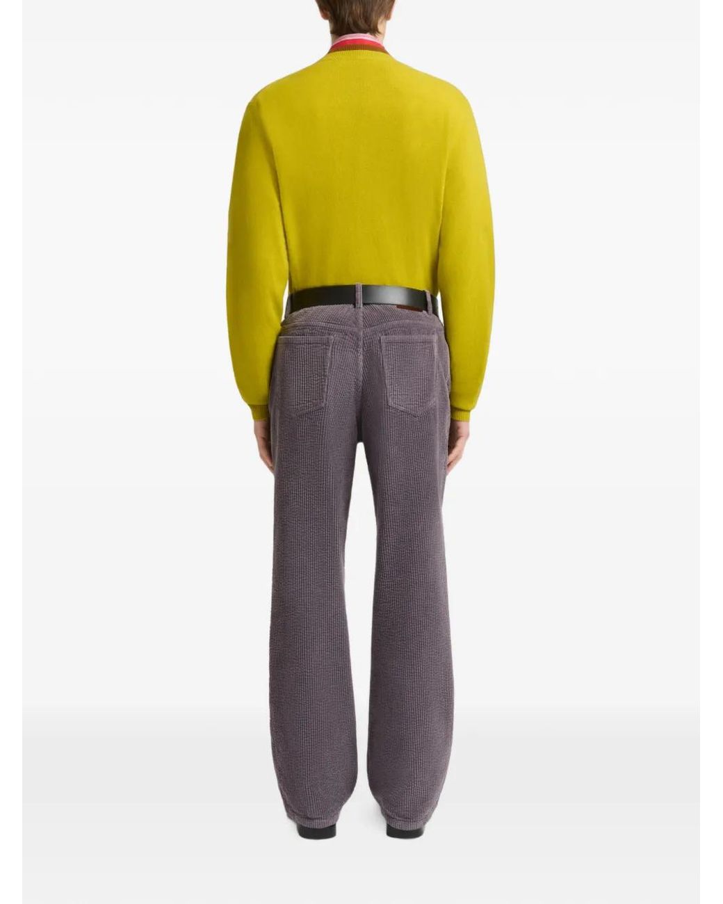 Marni Purple Pantalon Évasé En Velours Côtelé for men