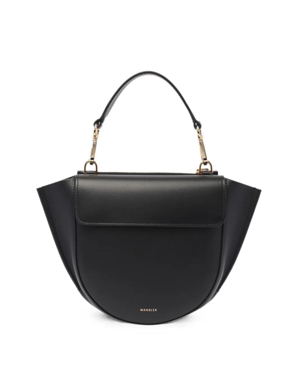 Wandler Black Mini Hortensia Leather Clutch Bag