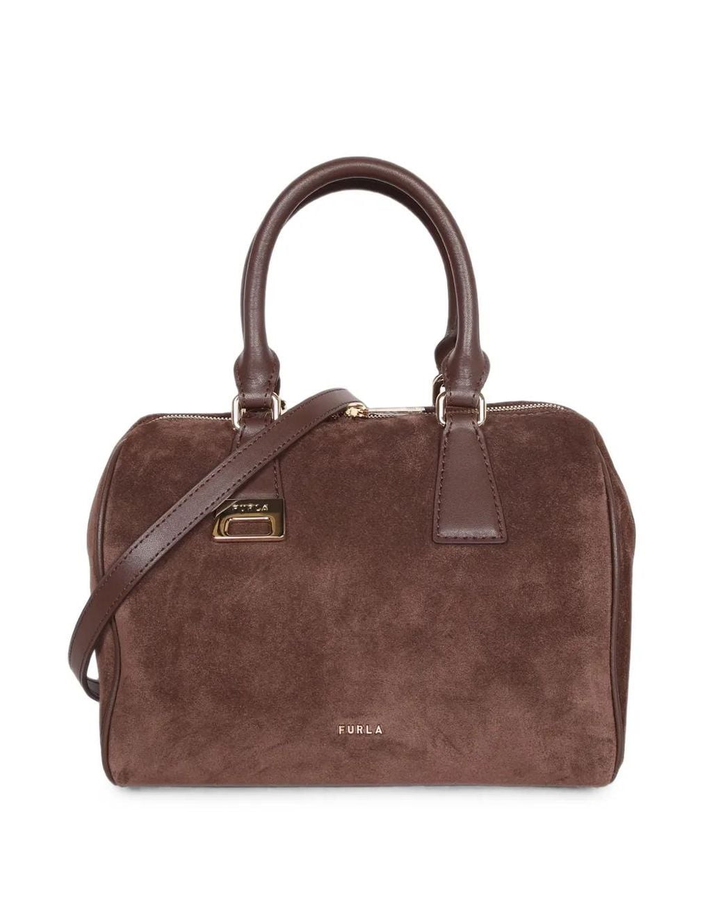 Furla Brown Olivia Boston Bag M