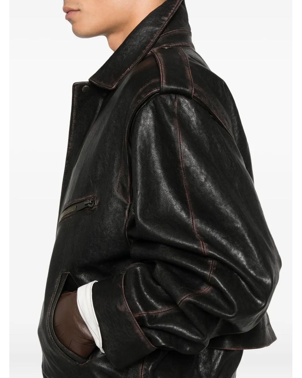 Chaqueta Con Cremallera Saint Laurent de hombre de color Black