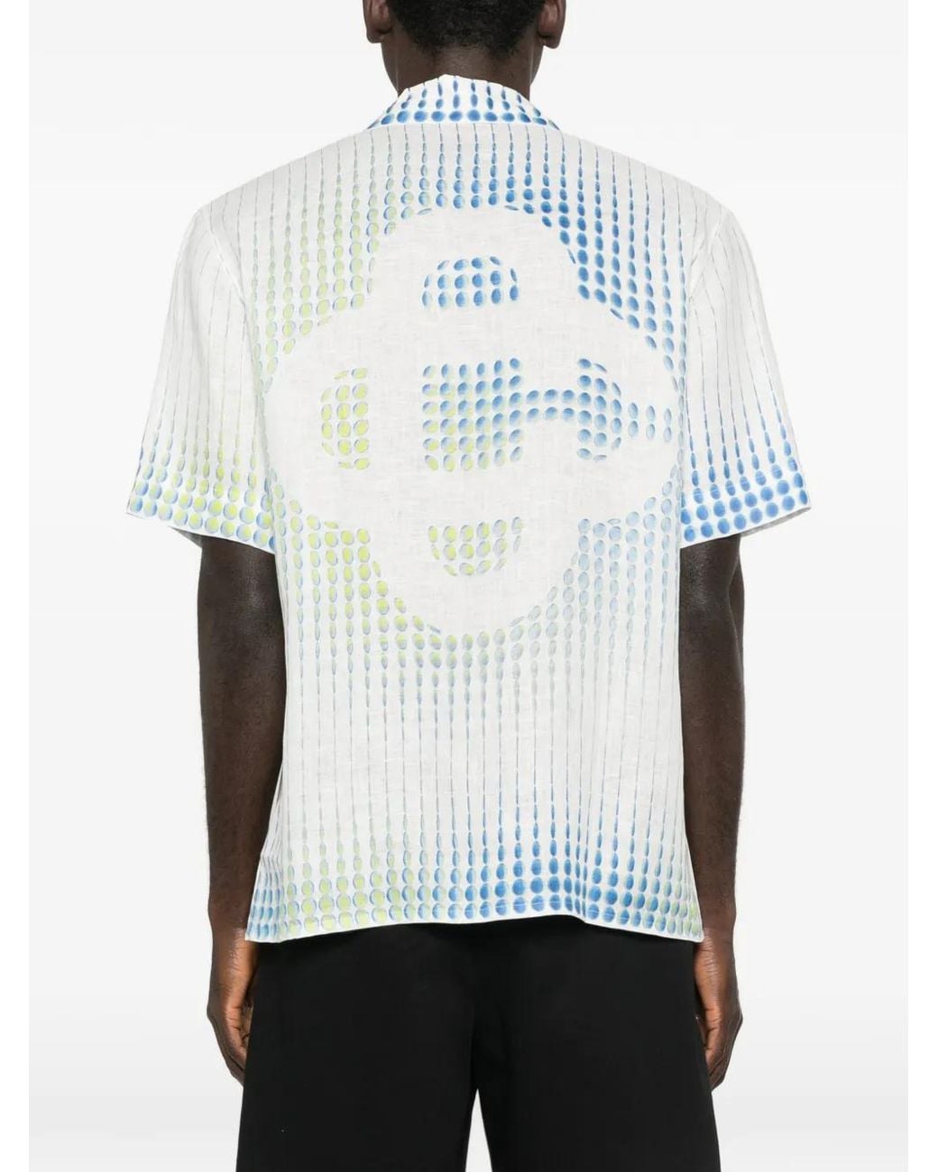 Casablanca White Shirt Ss Linen for men
