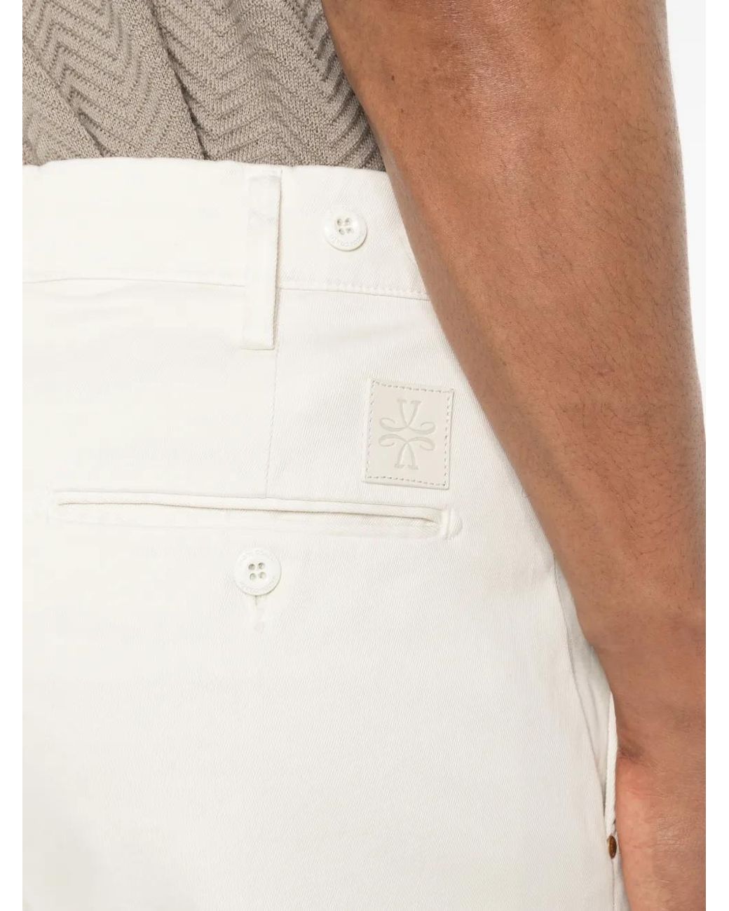 Jacob Cohen White Turn-Up Jeans for men