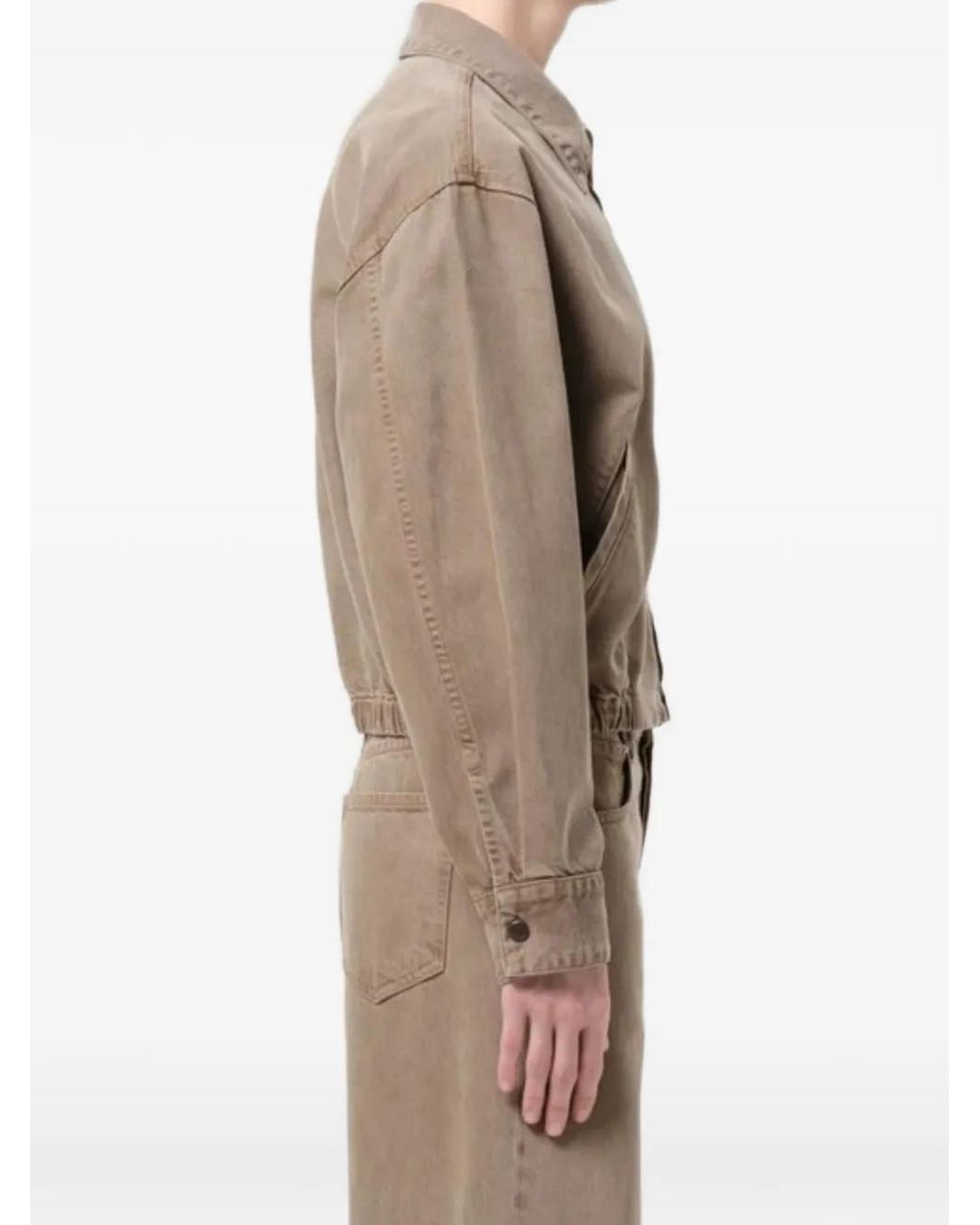 Agolde Natural Nile Elasticated-Hem Denim Jacket