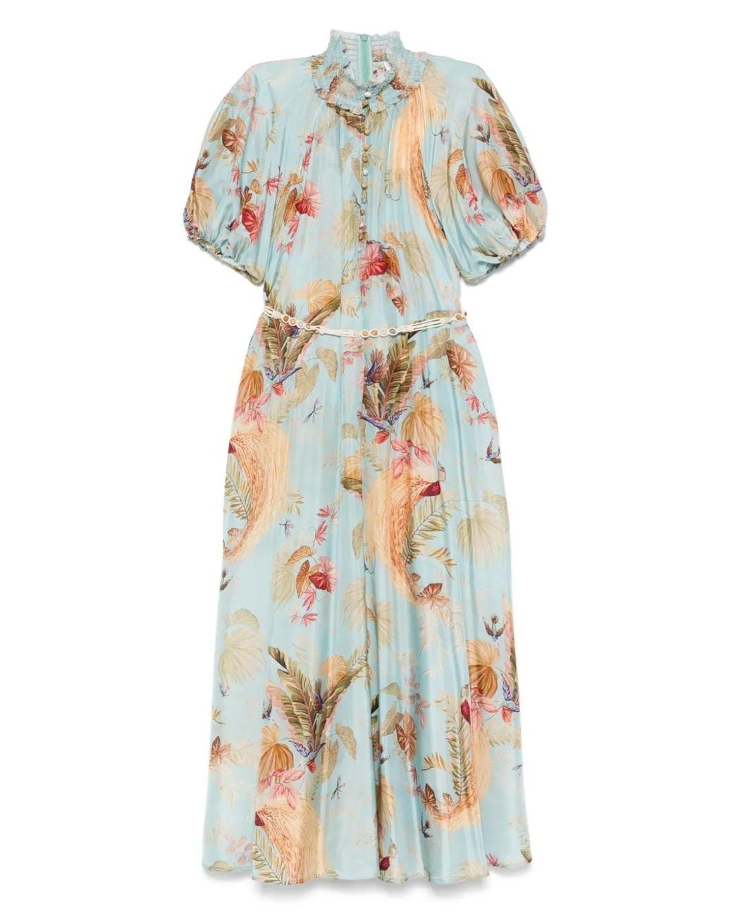 Zimmermann Blue Ascension Billow Maxi Dress
