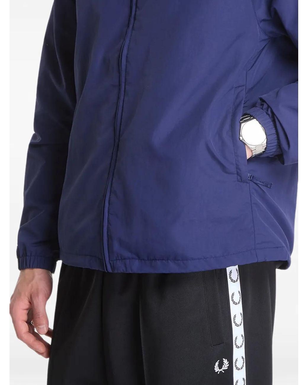 Veste À Logo Brodé Fred Perry pour homme en coloris Blue