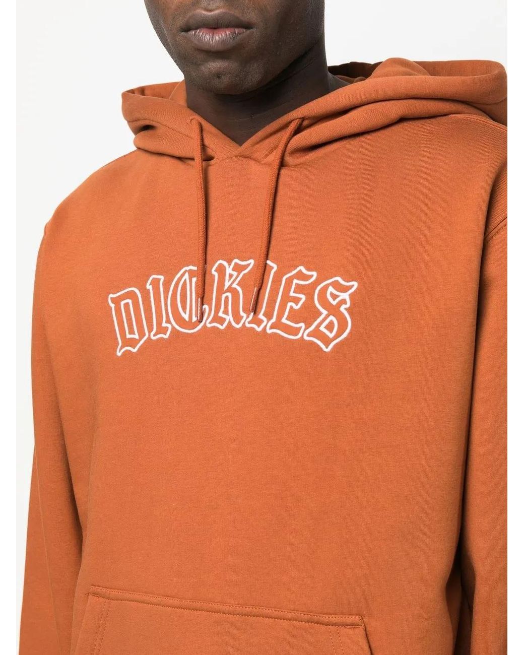 Dickies Orange Logo-Print Pullover Hoodie for men