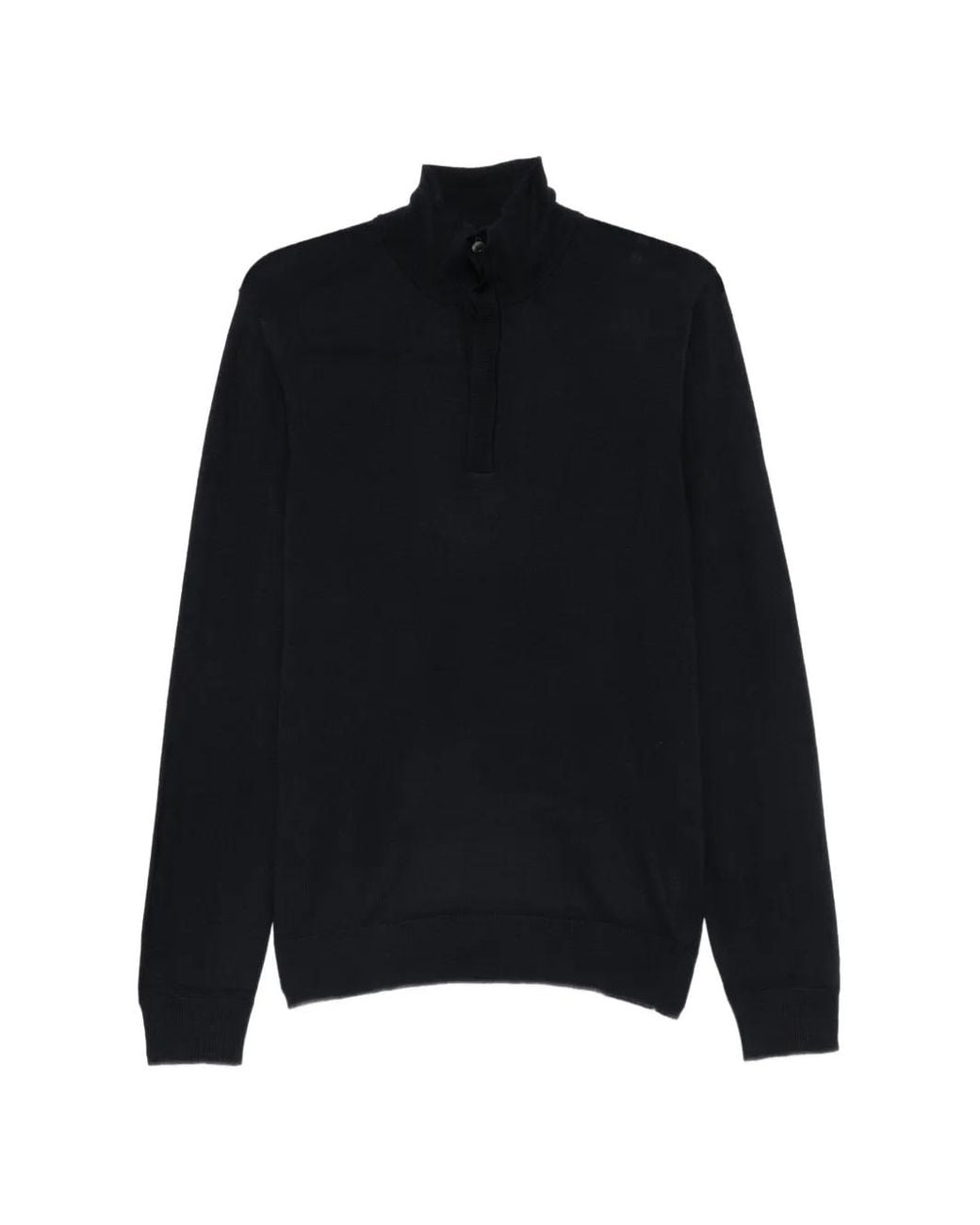 Jersey Con Solapa De Botones Alpha Studio de hombre de color Black
