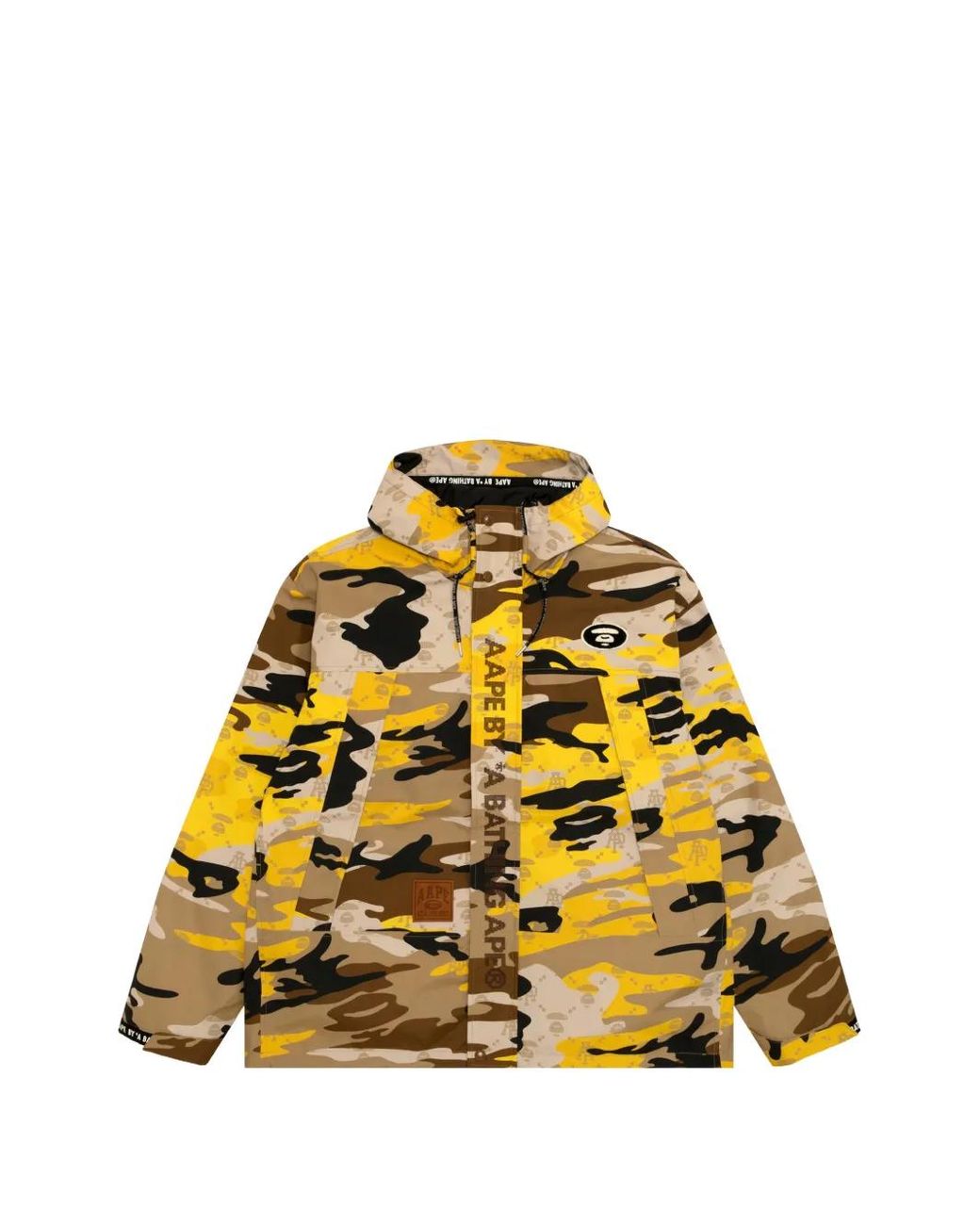 Aape By A Bathing Ape Yellow Camo Down Hooded Jacket for men
