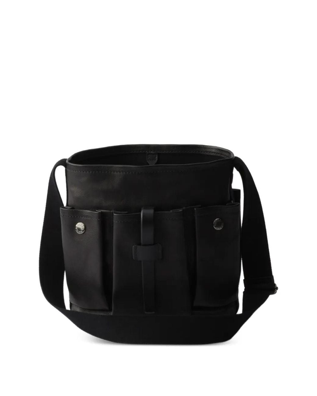 Prada Black Route Leather Mini-Bucket Bag