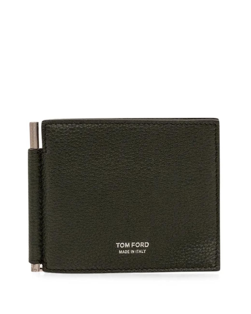 Tom Ford Black Money-Clip Leather Wallet for men