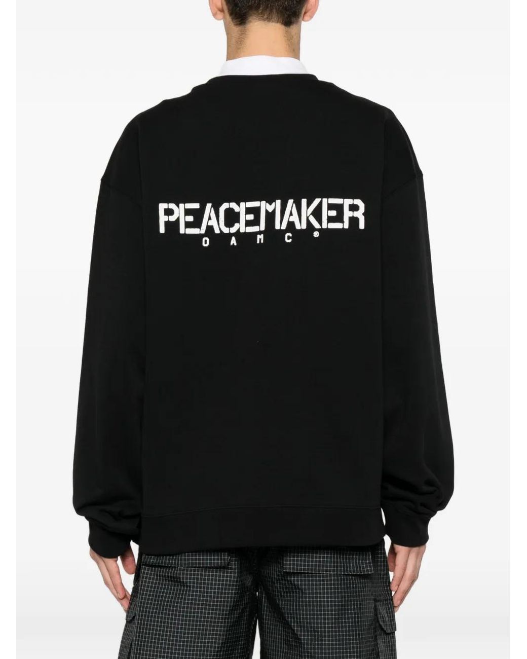 Oamc Peacemaker Trui Met Tekst in het Black voor heren