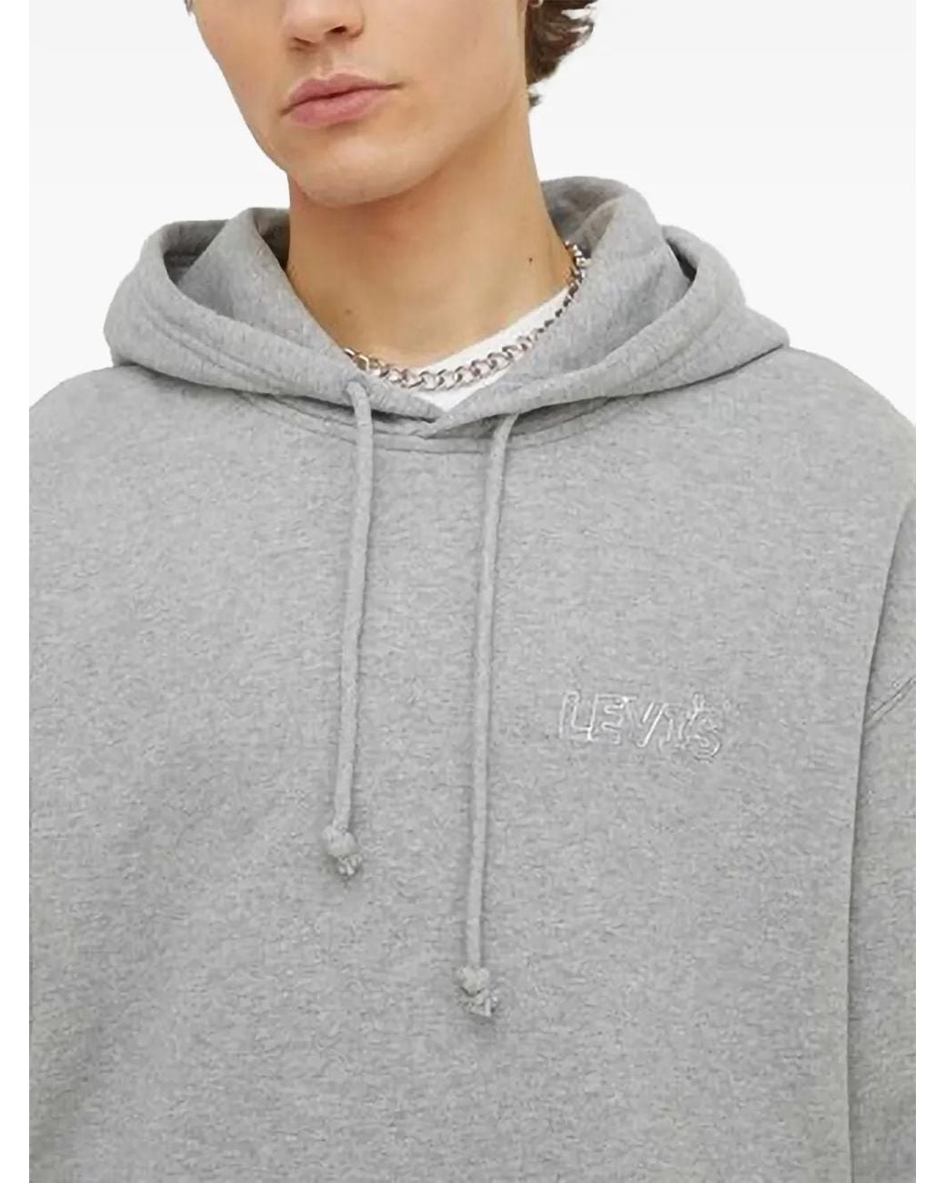 Levi's Gray Logo-Detail Hoodie for men