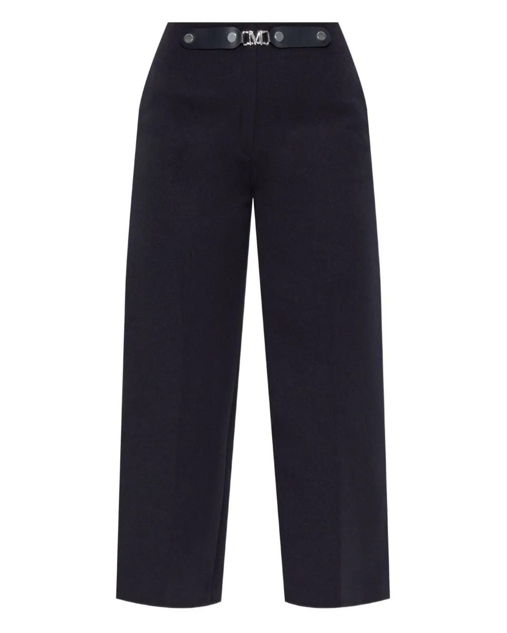 Max Mara Blue Belted Culotte Trousers