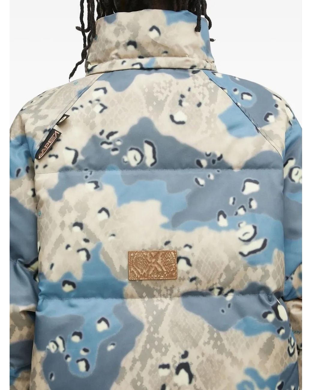 Aape By A Bathing Ape Gray Hooded Puffer Jacket for men