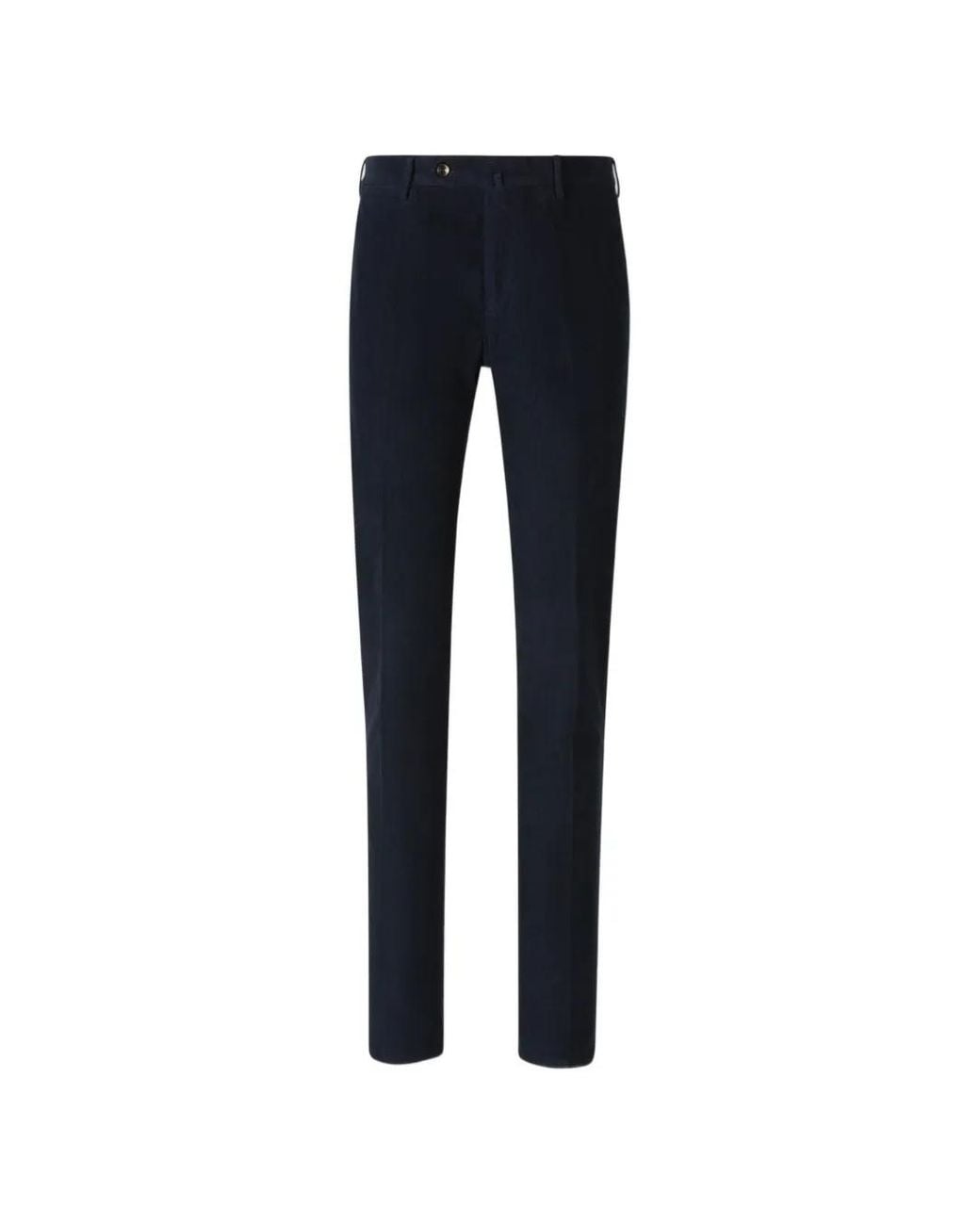 PT Torino Blue Corduroy Tailored Trousers for men