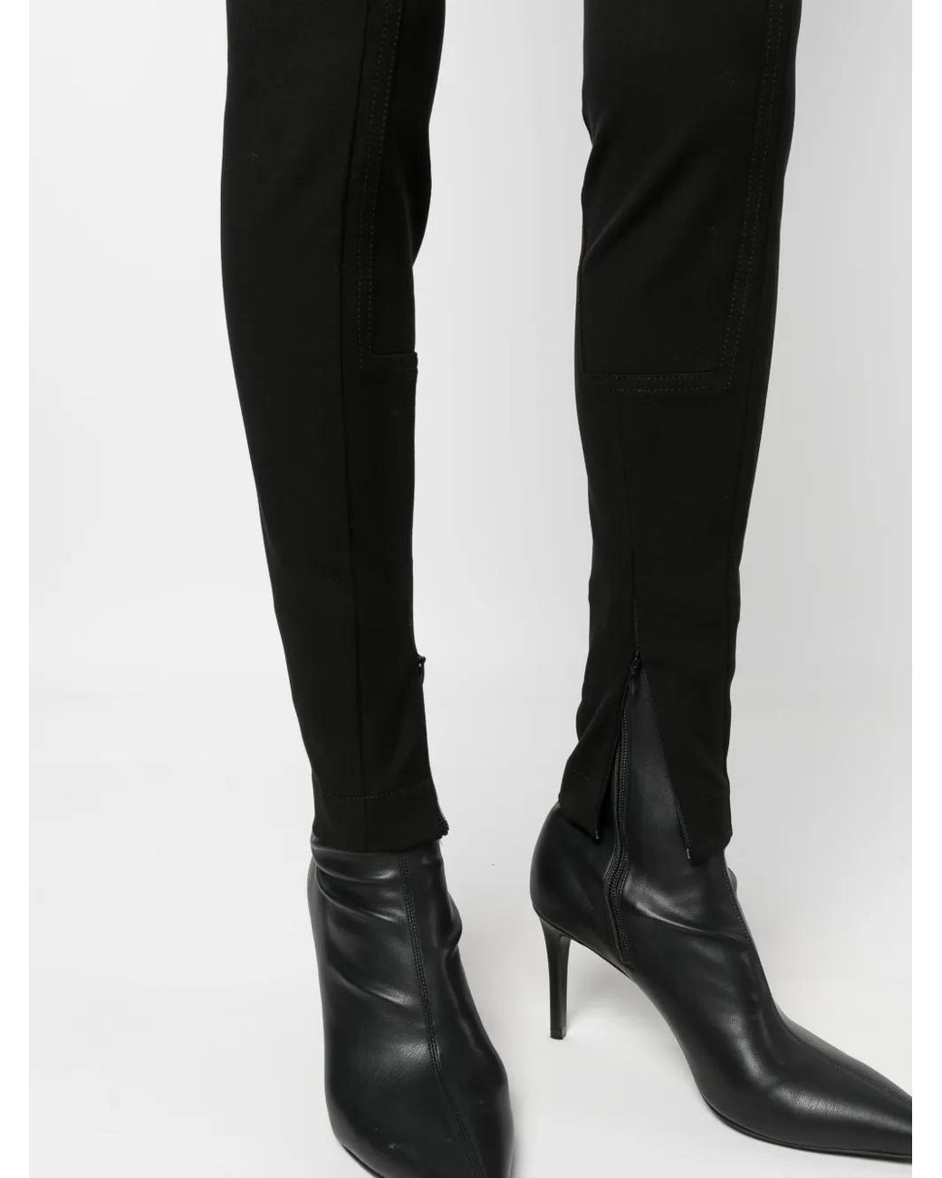 Stella McCartney Black Panelled Skinny-Cut Trousers